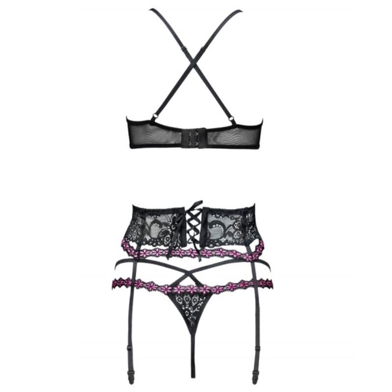 LIVCO CORSETTI FASHION - SNEHANA LC 90443 SUTI + CINTA LIGA + CALCINHA PRETA - Sexshoptuga  Sexshoptuga 