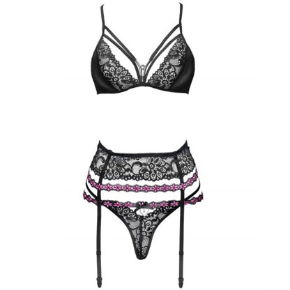 LIVCO CORSETTI FASHION - SNEHANA LC 90443 SUTI + CINTA LIGA + CALCINHA PRETA - Sexshoptuga 