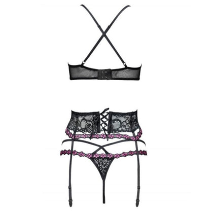 LIVCO CORSETTI FASHION - SNEHANA LC 90443 SUTI + CINTA LIGA + CALCINHA PRETA - Sexshoptuga 