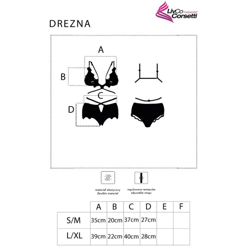 LIVCO CORSETTI FASHION - DREZNA LC 90733 BRA + CALA PRETA - Sexshoptuga  Sexshoptuga 