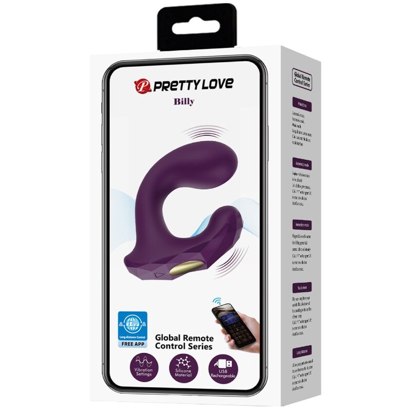 PRETTY LOVE - BILLY CONTROLE REMOTO VIBRATION ROXO APLICATIVO GRÁTIS - Sexshoptuga  Sexshoptuga 