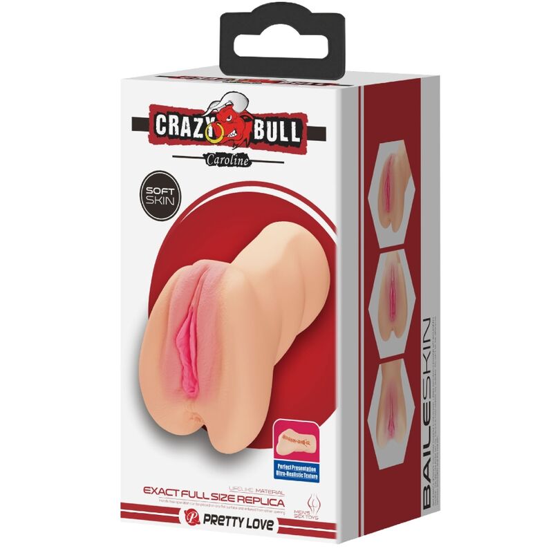 CRAZY BULL - MASTUBADOR EM FORMA DE VAGINA CAROLINE - Sexshoptuga  Sexshoptuga 