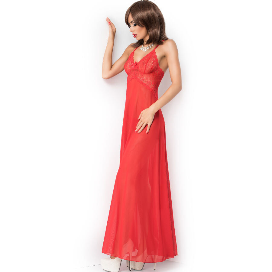 CHILIROSE - CR 3883 BABYDOLL LONGO VERMELHO S/M - Sexshoptuga  Sexshoptuga 