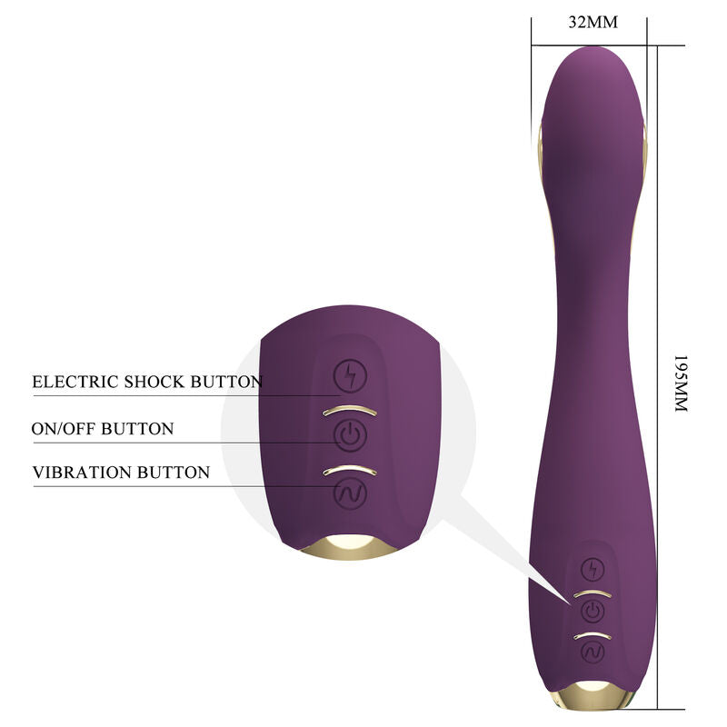 PRETTY LOVE - HECTOR VIBRADOR ELECTROSHOCK POR APP CONTROL ROXO - Sexshoptuga  Sexshoptuga 