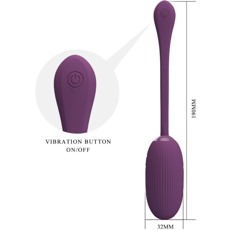 PRETTY LOVE - DOREEN OVO VIBRATÓRIO RECARREGVEL ROXO - Sexshoptuga  Sexshoptuga 