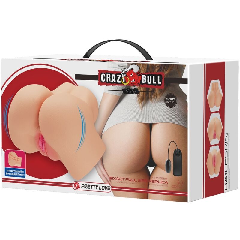 CRAZY BULL - VIBRADOR REALÍSTICO DE VAGINA E NUS HAILEY - Sexshoptuga  Sexshoptuga 