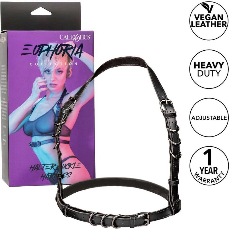 CALEXOTICS - EUPHORIA BLACK HALTER BUCKLE HARNESS Sexshoptuga 