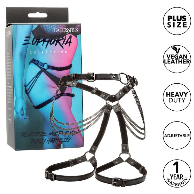 CALEXOTICS - EUPHORIA PLUS SIZE MULTI CHAIN ARNÊS DE COXA Sexshoptuga 