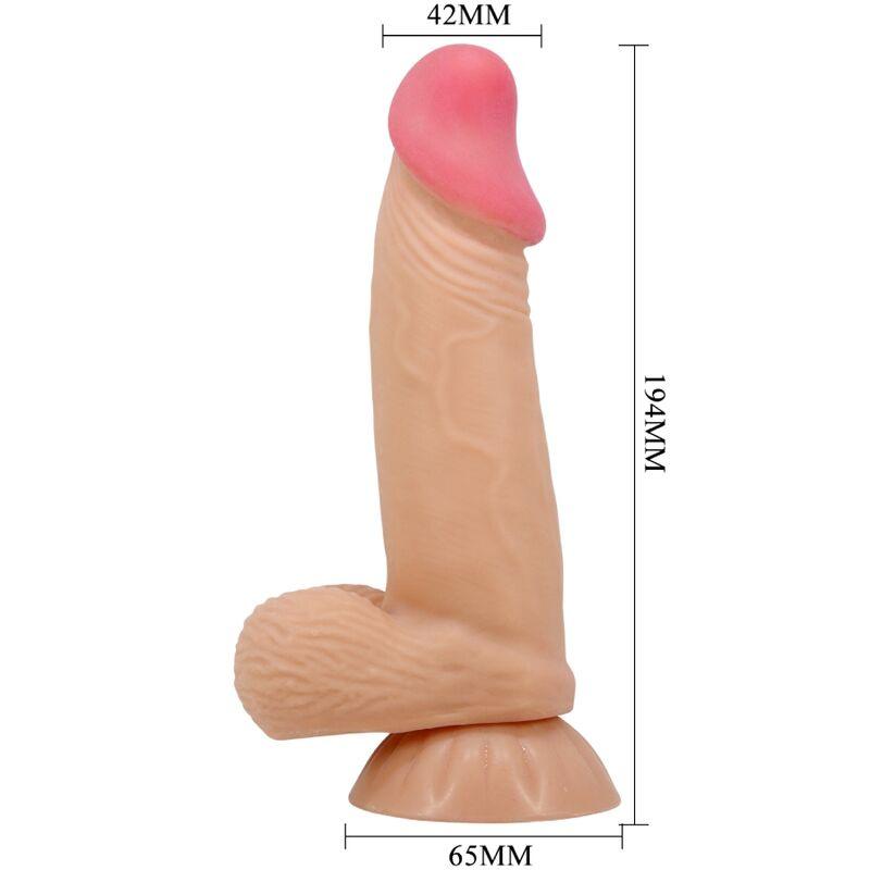 PRETTY LOVE - SÉRIE SLIDING SKIN DILDO REALÍSTICO COM VENTOSA DESLIZANTE PELE 19,4 CM - Sexshoptuga 