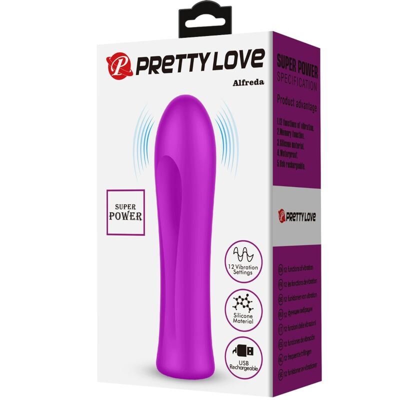 PRETTY LOVE - ALFREDA SUPER POWER VIBRADOR VIOLETA - Sexshoptuga  Sexshoptuga 