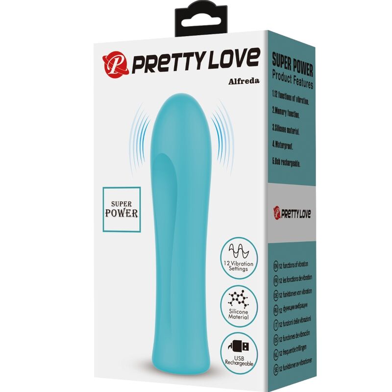 PRETTY LOVE - ALFREDA SUPER POWER VIBRADOR AQUA VERDE - Sexshoptuga 