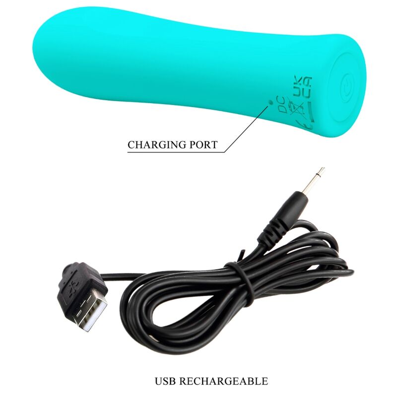 PRETTY LOVE - ALFREDA SUPER POWER VIBRADOR AQUA VERDE - Sexshoptuga 