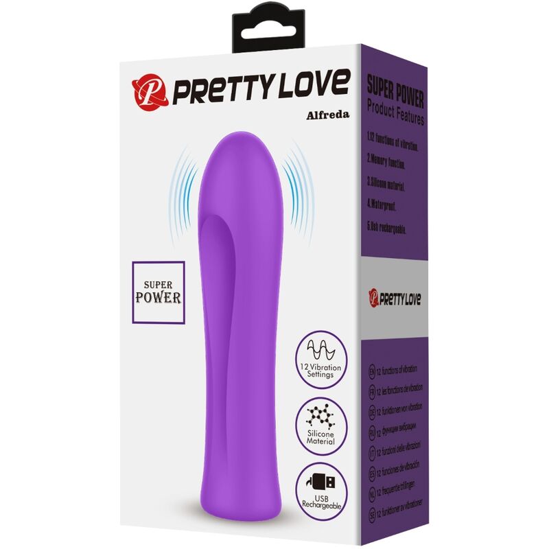 PRETTY LOVE - ALFREDA VIBRADOR SUPER POWER AQUA ROXO - Sexshoptuga 