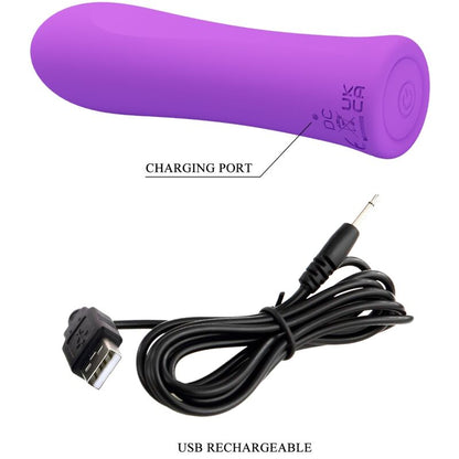 PRETTY LOVE - ALFREDA VIBRADOR SUPER POWER AQUA ROXO - Sexshoptuga 