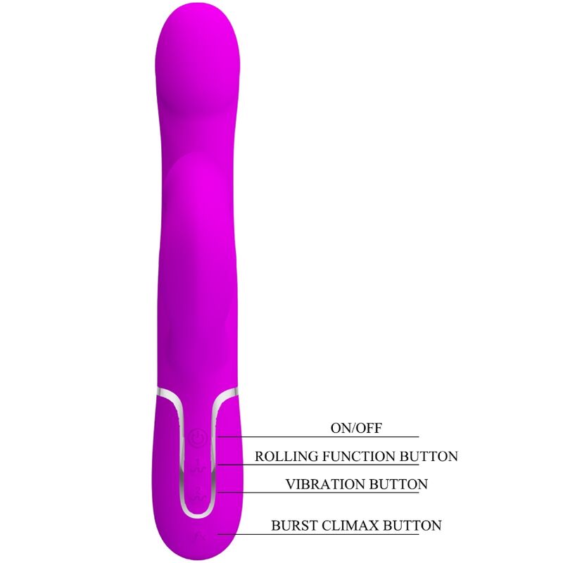 PRETTY LOVE - VIBRADOR COELHO PÉROLAS VIOLETA - Sexshoptuga 