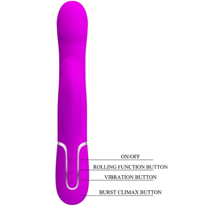 PRETTY LOVE - VIBRADOR COELHO PÉROLAS VIOLETA - Sexshoptuga 