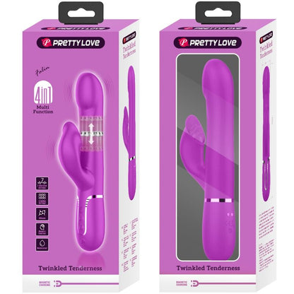 PRETTY LOVE - VIBRADOR COELHO PÉROLAS VIOLETA - Sexshoptuga 