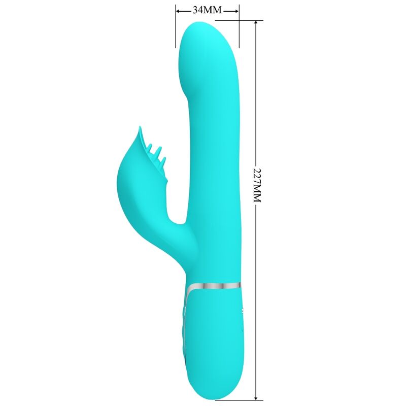 PRETTY LOVE - VIBRADOR COELHO PÉROLAS AQUA VERDE - Sexshoptuga 