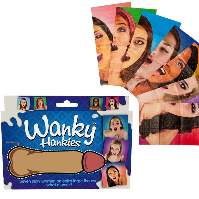 SPENCER & FLEETWOOD - WANKY HANKIES 7 LENÇOS EXTRA GRANDES PARA MULHERES - Sexshoptuga 