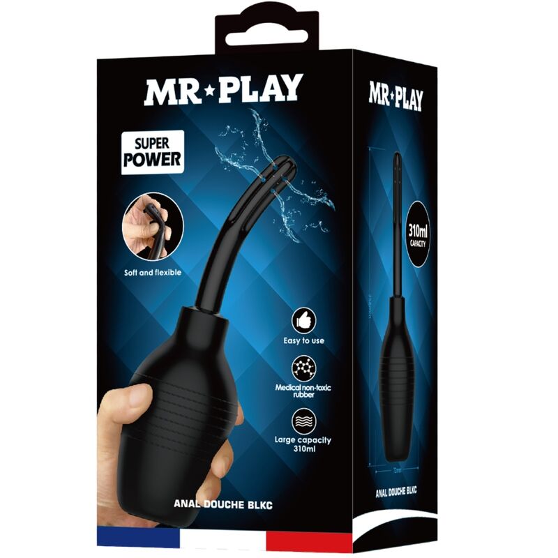 MR PLAY - DUCHA ANAL BLKC SUPER POWER PRETA - Sexshoptuga  Sexshoptuga 