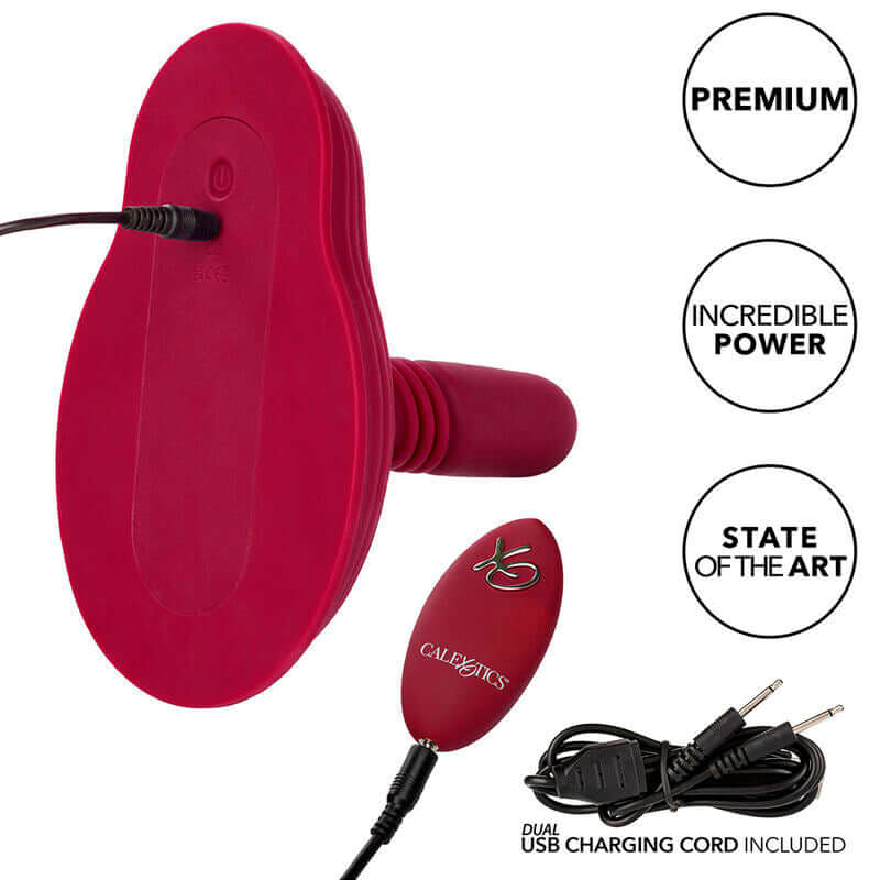 CALEXOTICS - RIDER MASSAGER DUAL MOTOR REMOTE CONTROL RED Sexshoptuga 