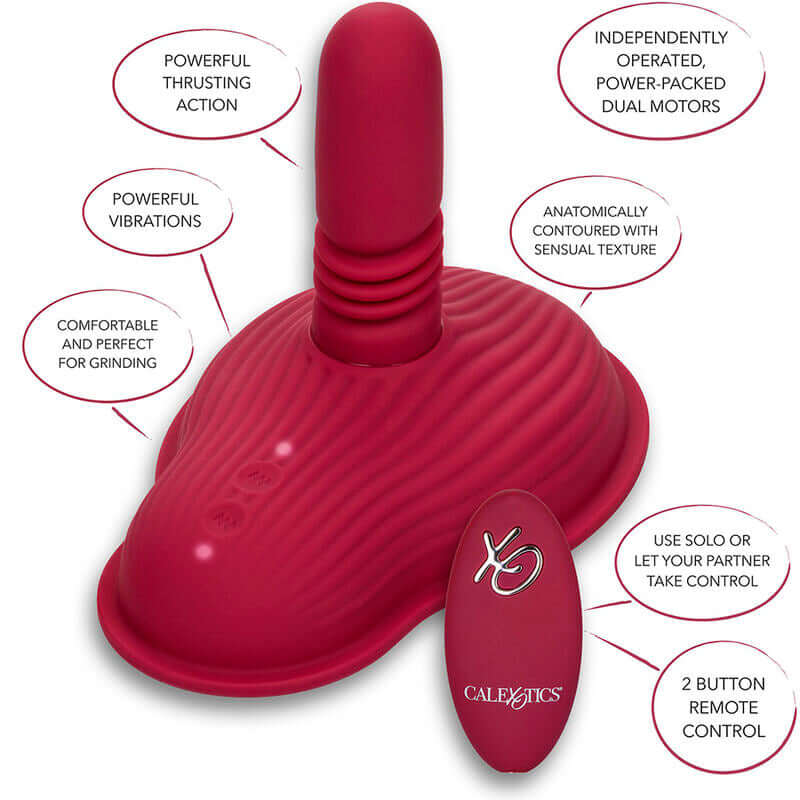 CALEXOTICS - RIDER MASSAGER DUAL MOTOR REMOTE CONTROL RED Sexshoptuga 