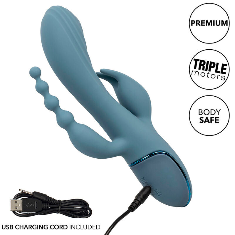 CALEXOTICS - TRIPLE ECSTASY VIBRATOR GREY Sexshoptuga 