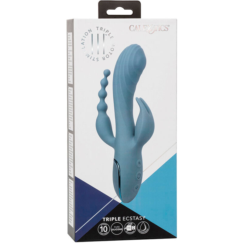 CALEXOTICS - TRIPLE ECSTASY VIBRATOR GREY Sexshoptuga 