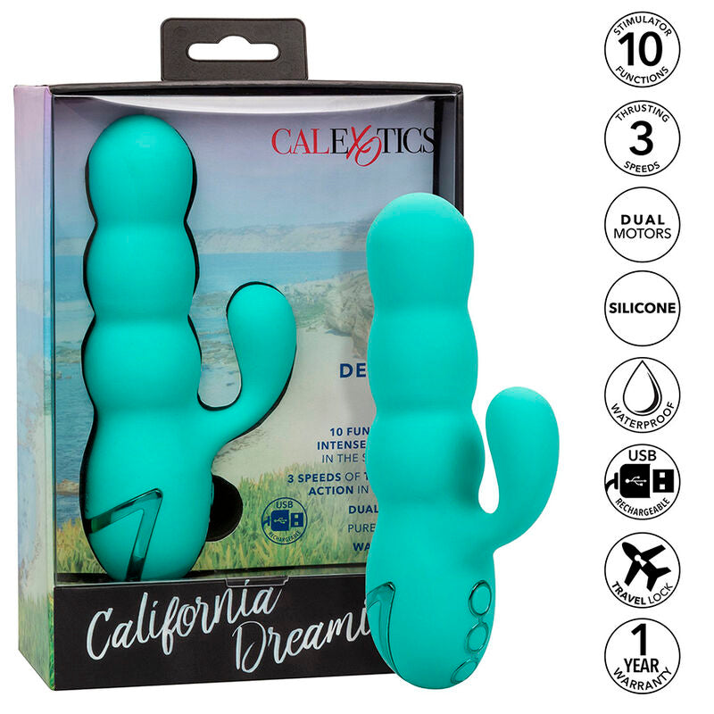 CALEXOTICS - VIBRATOR DEL MAR DIVA RABBIR AQUA GREEN BY CALIFORNIA DREAMING Sexshoptuga 