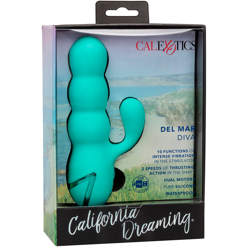 CALEXOTICS - VIBRATOR DEL MAR DIVA RABBIR AQUA GREEN BY CALIFORNIA DREAMING Sexshoptuga 