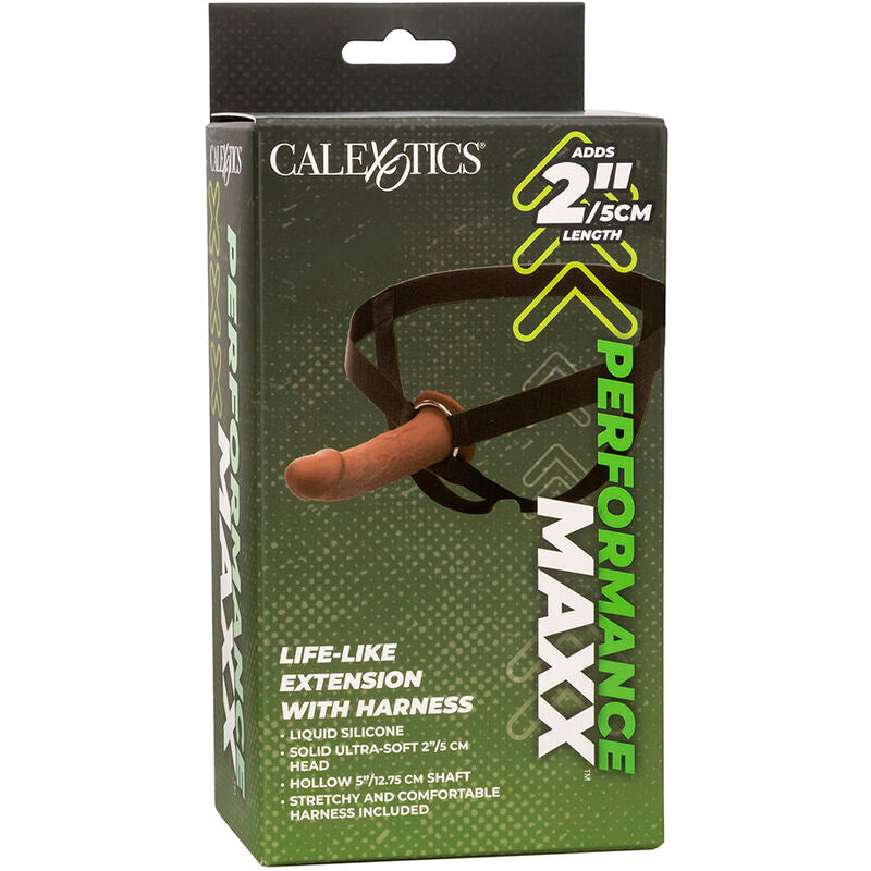 CALEXOTICS - PERFORMANCE MAXX LIFE-LIKE EXTENSION COM ARNÊS PELE MARROM Sexshoptuga 