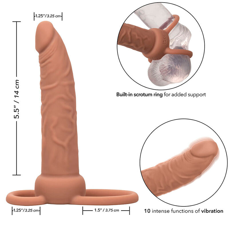 CALEXOTICS - PERFORMANCE MAXX RECHARGEABLE DOUBLE PENETRATOR BROWN SKIN Sexshoptuga 