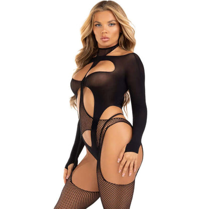 LEG AVENUE - BODYSTOCKING FISHNET BLACK