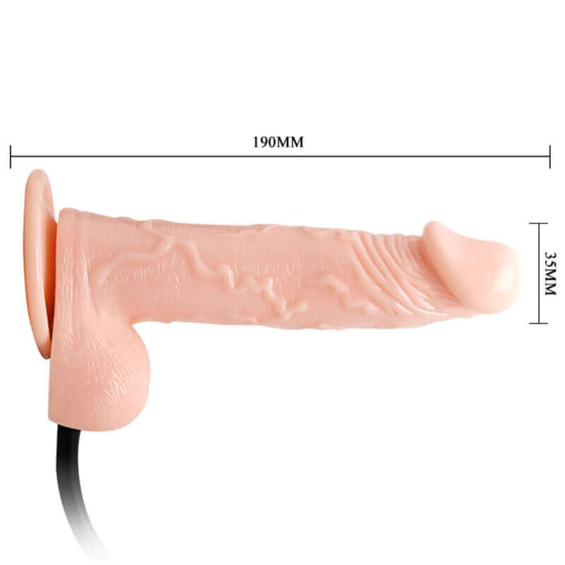 DANÇA - DILDO INFLÁVEL REALISTA COM VENTOSA 15 CM - Sexshoptuga  Sexshoptuga 