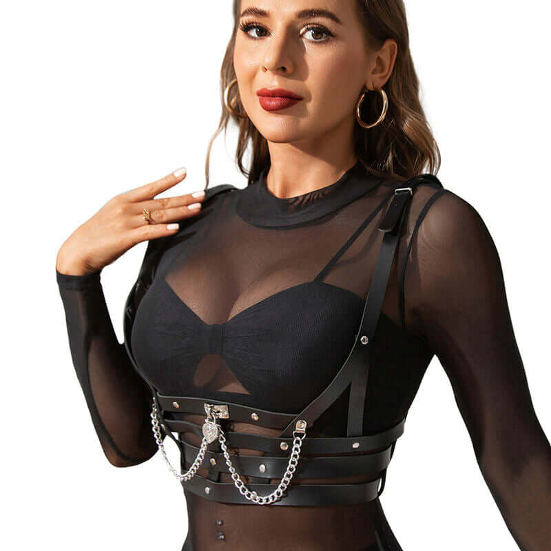 SUBBLIME - CORSET HARNESS WITH CHAIN ​​DETAIL ONE SIZE Sexshoptuga 