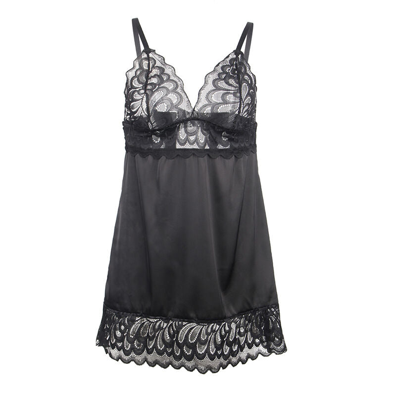 SUBBLIME - BABYDOLL WITH BLACK FLORAL PRINT BREAST S/M Sexshoptuga 