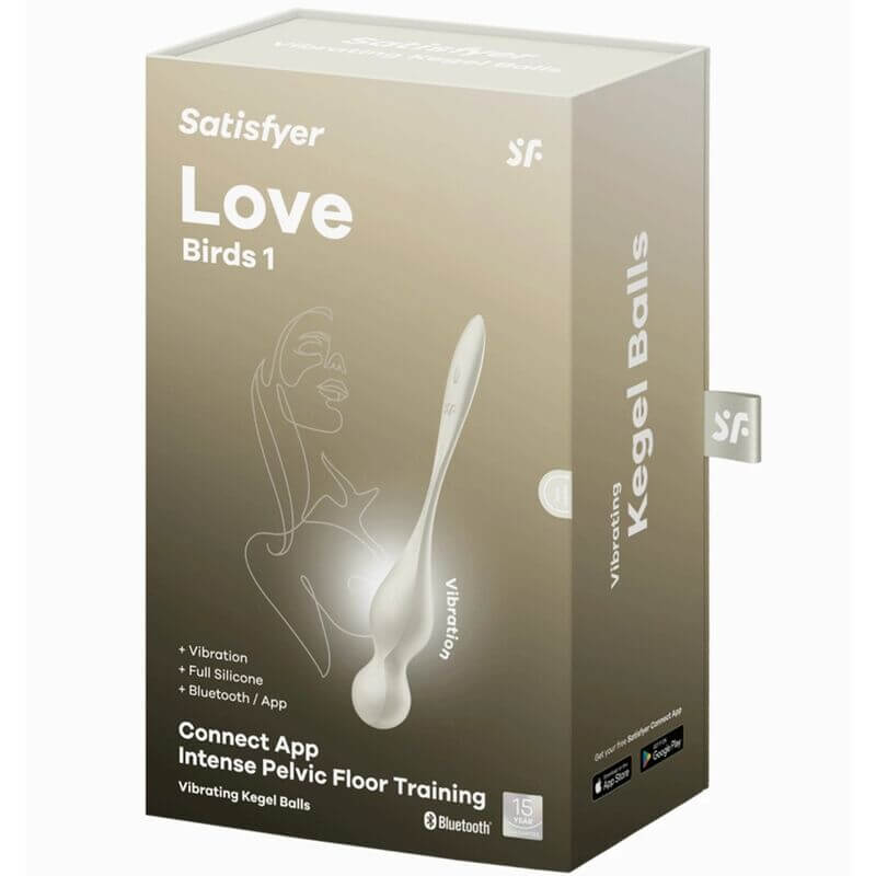 SATISFYER - BOLAS VIBRATÓRIAS DE KEGEL LOVE BIRDS BRANCO - Sexshoptuga 