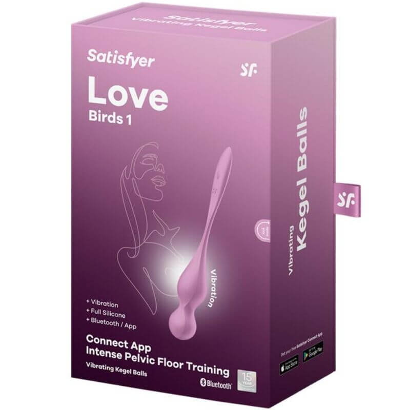 SATISFYER - BOLAS DE KEGEL VIBRANTES LOVE BIRDS ROSA Sexshoptuga 