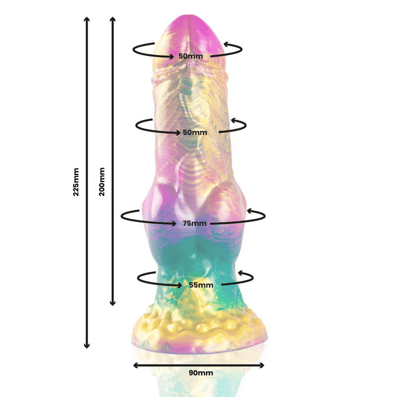 EPIC - IRIS DILDO COM TESTÍCULOS DE PRAZER ARCO-ÍRIS Sexshoptuga 