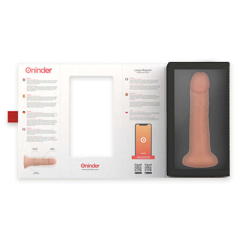 ONINDER - GRANDE VIBRADOR BOGOTÁ DILDO 9 VELOCIDADES NATURAL 22 CM -O- 4,5 CM - APLICATIVO GRATUITO Sexshoptuga 