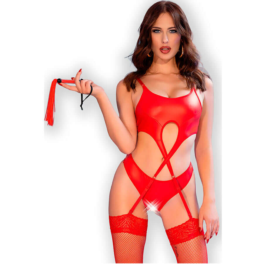 CHILIROSE - CR 4625 FOUR PIECE CROTCHLESS SET RED Sexshoptuga 