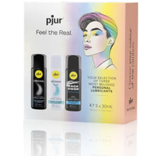 Pjur Pride Box with 3 premium lubricants, featuring colorful packaging and 30ml bottles for versatile pleasure and freedom. Sexshoptuga 