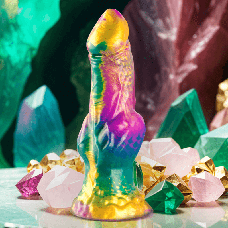 EPIC - IRIS DILDO COM TESTÍCULOS DE PRAZER ARCO-ÍRIS Sexshoptuga 