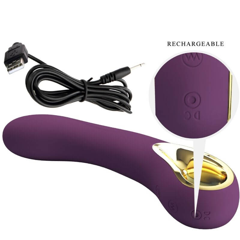 PRETTY LOVE - ETHAN VIBRADOR RECARREGVEL ROXO Sexshoptuga 