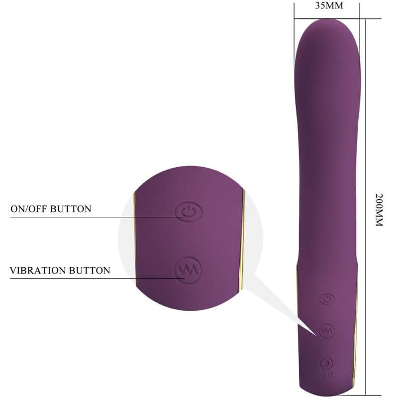 PRETTY LOVE - ETHAN VIBRADOR RECARREGVEL ROXO Sexshoptuga 