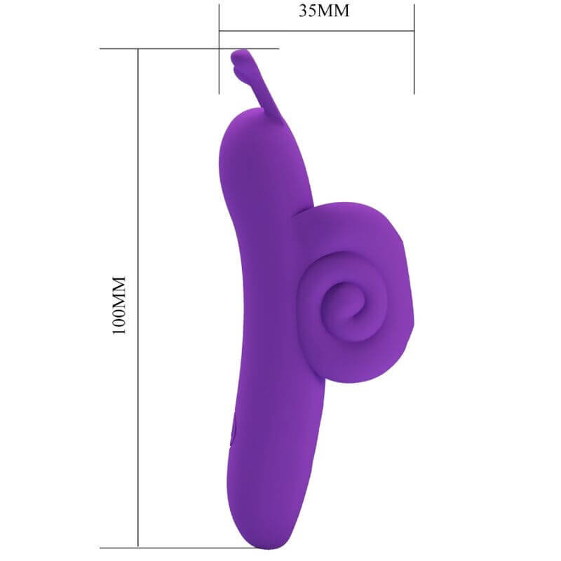 PRETTY LOVE - SNAIL ESTIMULADOR DE DEDO ROXO PODEROSO Sexshoptuga 