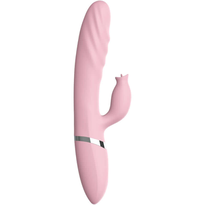 ARMONY - VIBRADOR E THRUSTING COM LÍNGUA DE EFEITO DE CALOR ROSA Sexshoptuga 