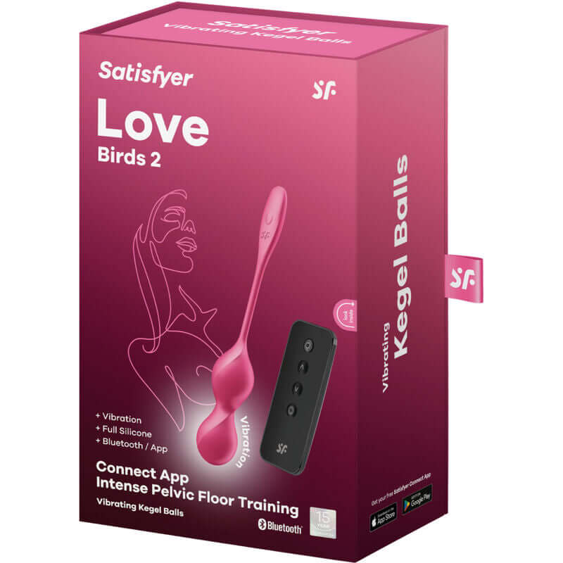 SATISFYER - LOVE BIRDS 2 BOLAS DE KEGEL VIBRANTES + APLICATIVO GRATUITO Sexshoptuga 