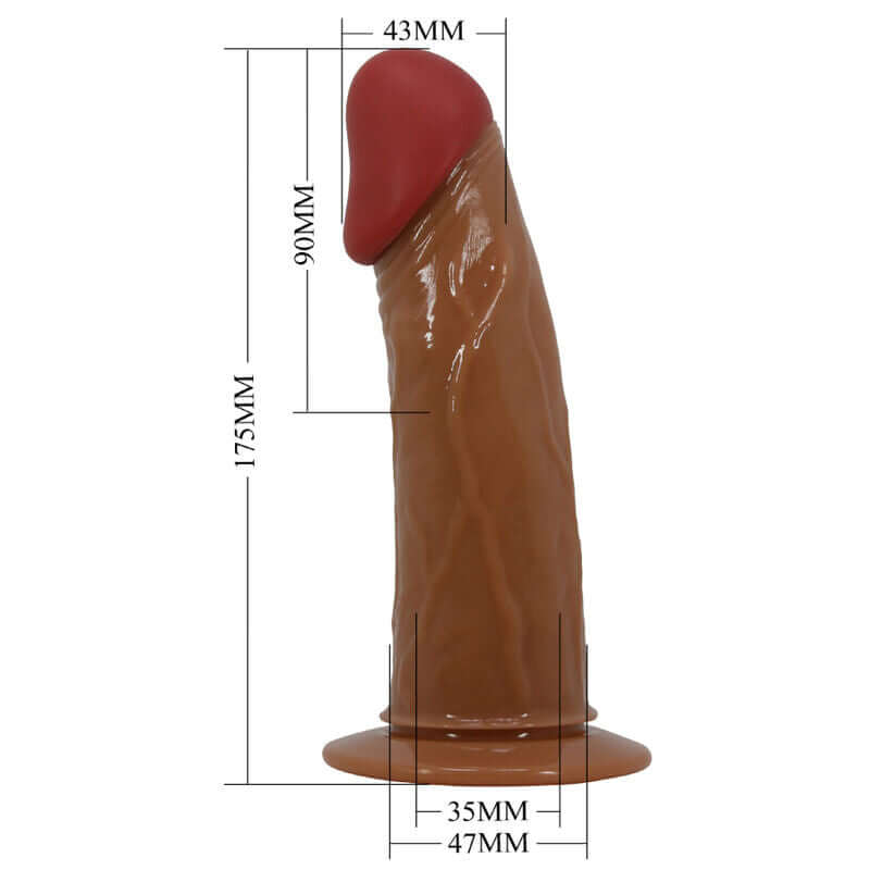 PRETTY LOVE - STARKS CUECAS DE ARNÊS DILDO VIBRAO MULTI-VELOCIDADE 17,5 CM CASTANHO CLARO Sexshoptuga 