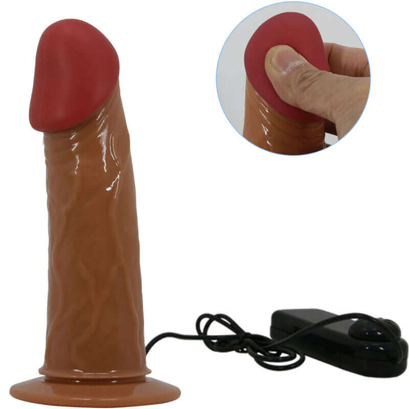 PRETTY LOVE - STARKS CUECAS DE ARNÊS DILDO VIBRAO MULTI-VELOCIDADE 17,5 CM CASTANHO CLARO Sexshoptuga 